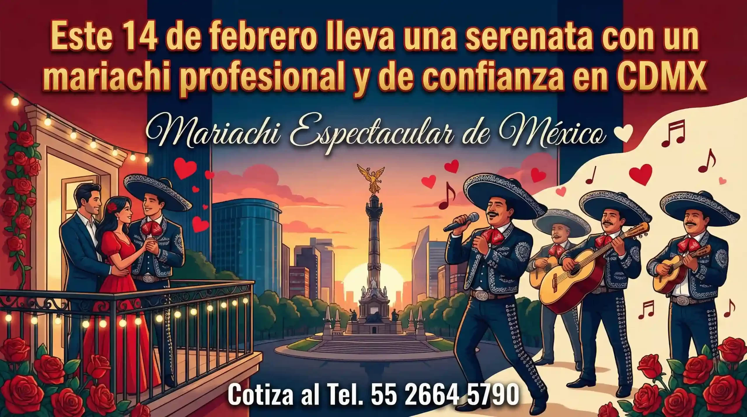 Serenatas con Mariachis 14 de febrero en la CDMX
